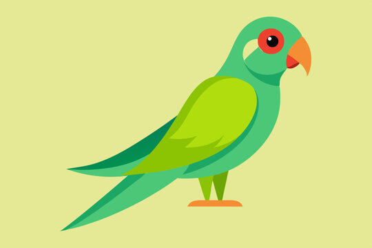recommend clip art: Indian ringneck parakeet vector art illustration