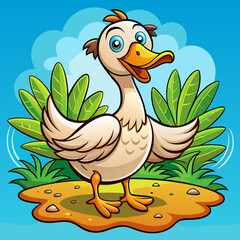 Goose art vector