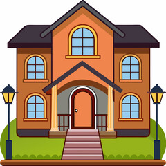 A house art vector illustration