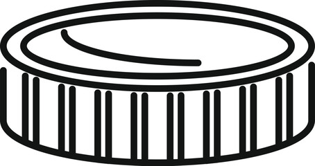 Round wooden chopping board with a side view, showcasing its simple yet practical design