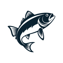 Bass fish vector isolated illustration design