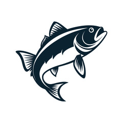 Bass fish vector isolated illustration design