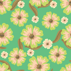 Textile and digital seamless floral vector design