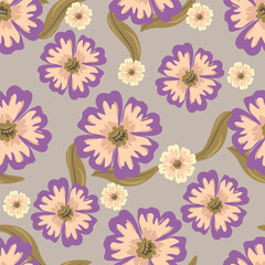 Textile and digital seamless floral vector design
