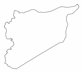 Syria outline map