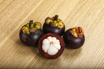 Sweet ripe juicy tropical Mangosteen