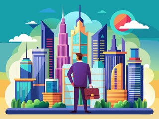 Modern Business Travel Vector Illustration for Corporate Mobility