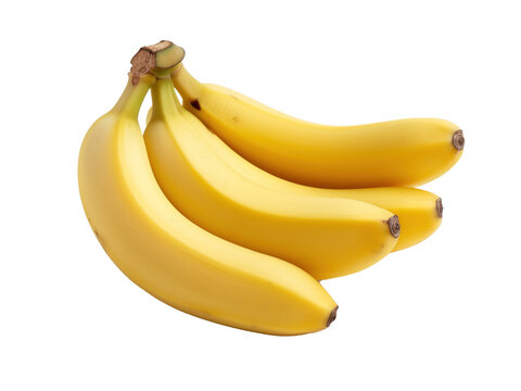 Bananas amarelas vibrantes, fonte de energia natural. Ideais para lanches r&aacute;pidos e saud&aacute;veis. Fundo PNG para f&aacute;cil edi&ccedil;&atilde;o
