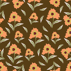 Textile and digital seamless floral vector design