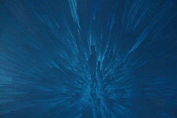 Fototapeta premium Underneath hanging frozen icicles