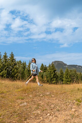 hiker in the mountains