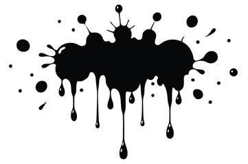 Water drops and splash silhouette collection in simple doodle style. Set different liquid shapes and silhouette. 