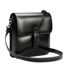 Naklejka premium Black Crossbody isolated on white background