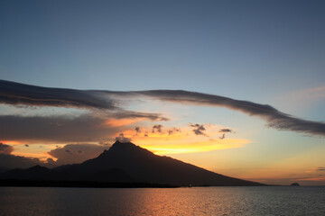 sunset over the mountains