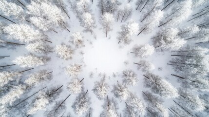 Winter Forest Aerial