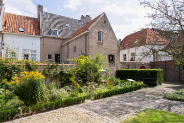 Historic city vegetable garden in the center of Bergen op Zoom in Zeeland.