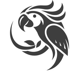 Obraz premium Parrot logo vector icon