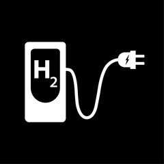 Hydrogen fueling station. Vector Illustration