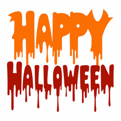 Happy Halloween with dripping effect vector art illustration