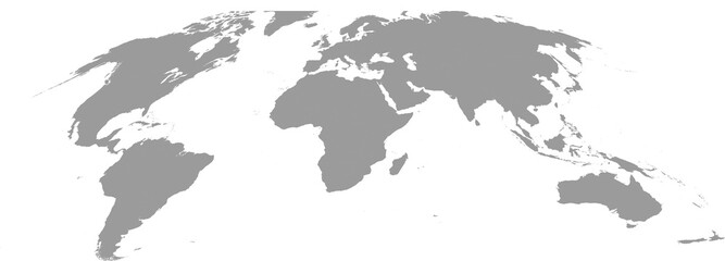 half world map with transparent background