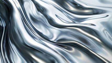 Abstract metallic liquid waves background