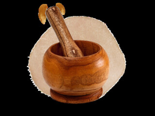 Beige Shape With Orange Gold Brushstroke