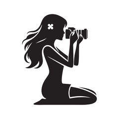 Vector Silhouette of Photographer