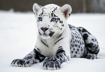 Leopardo común y leopardo albino