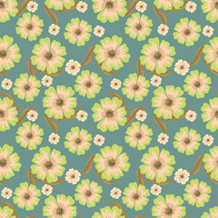 Textile and digital seamless floral vector design