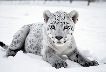 Leopardo común y leopardo albino