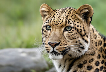 Leopardo común y leopardo albino