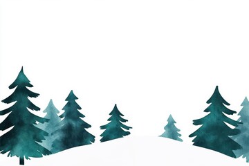Obraz premium Christmas snowstorm flat design side view Christmas theme watercolor Complementary Color Scheme