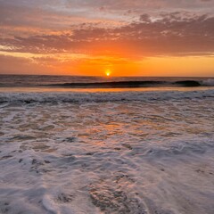 sunset on the beach