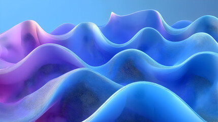 Obraz premium Abstract blue and purple wavy background.