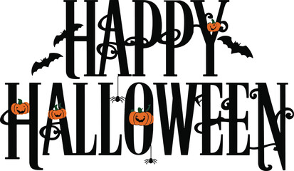 Happy Halloween vector art illustration