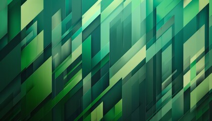 Fototapeta premium sharp geometric design featuring an abstract rectangular box pattern green hues.