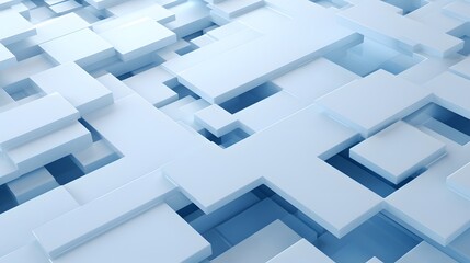 3d rendering of white and blue abstract geometric background. Scene for advertising, technology, showcase, banner, game, sport, cosmetic, business, metaverse. Sci-Fi Illustration. Product display