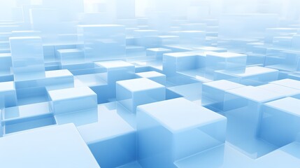 Fototapeta premium 3d rendering of white and blue abstract geometric background. Scene for advertising, technology, showcase, banner, game, sport, cosmetic, business, metaverse. Sci-Fi Illustration. Product display