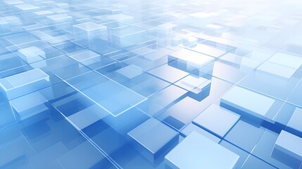 3d rendering of white and blue abstract geometric background. Scene for advertising, technology, showcase, banner, game, sport, cosmetic, business, metaverse. Sci-Fi Illustration. Product display