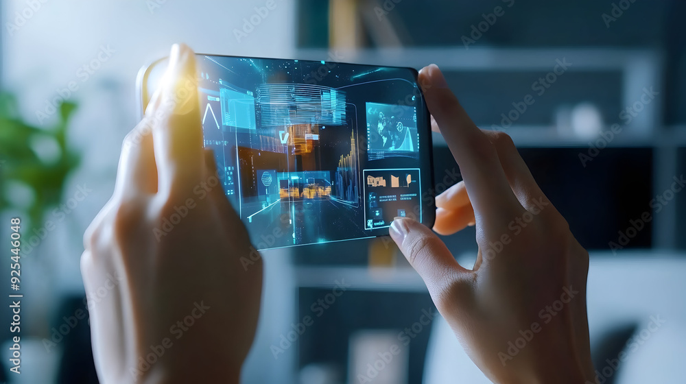 Poster advanced augmented reality technology in action