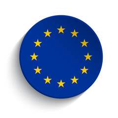 European union flag button