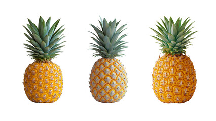 A pineapple isolated on a transparent background