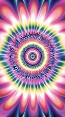 A mesmerizing optical illusion of an exploding star, with the center surrounded by swirling patterns 