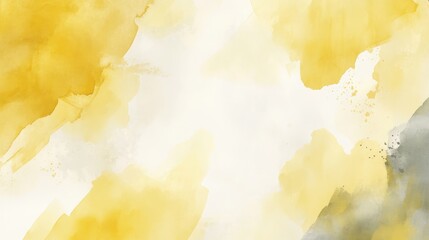 Obraz premium Aesthetic pastel yellow abstract irregular modern watercolor blocks for business presentation, flyer, poster, print, decoration, 