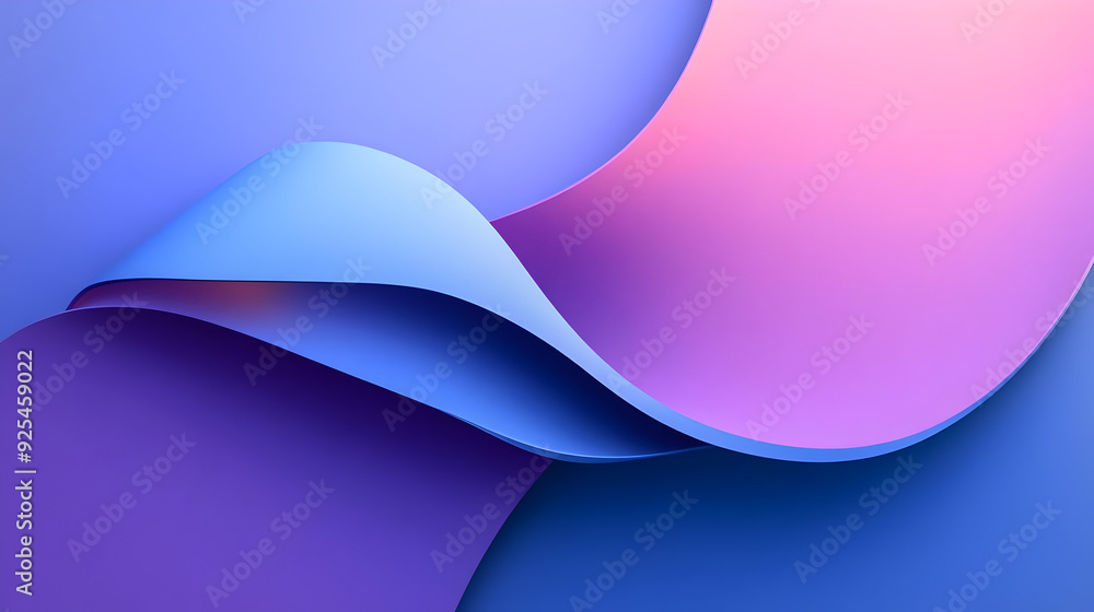 Poster Abstract colorful wave design with overlapping layers.