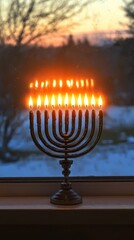 Menorah Festival of Lights Judaism Religion Spiritual Symbol