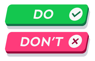 Do and dont sign modern gradient style