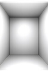 Empty White Room 3D Illustration