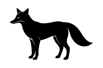 A Fox Silhouette Vector Illustration