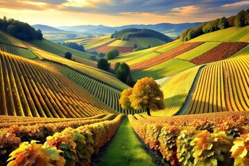 harvest time in a vineyard